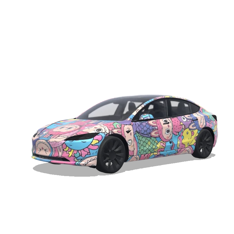 Tesla Model 3 (2024+ Standard/Premium) custom wrap design