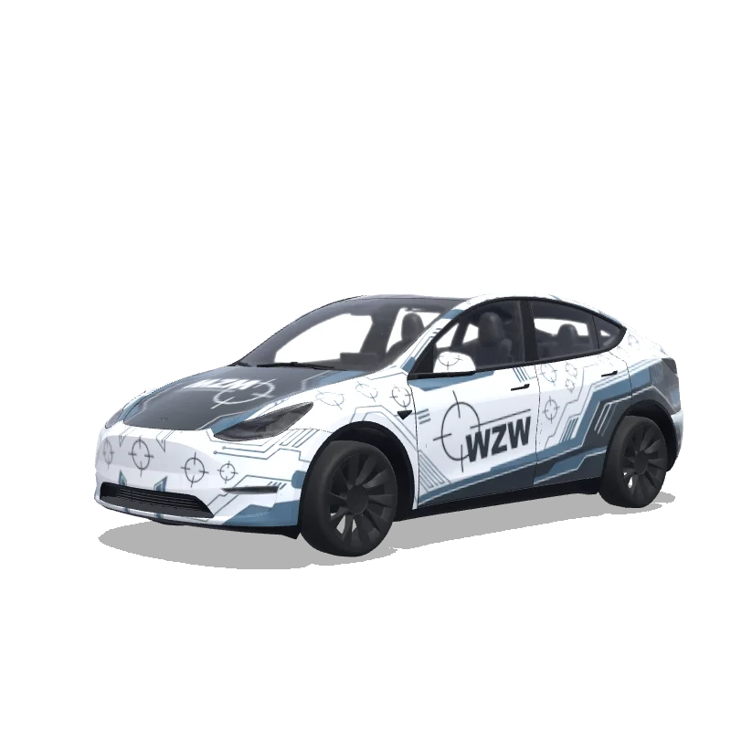 Tesla Model Y custom wrap design