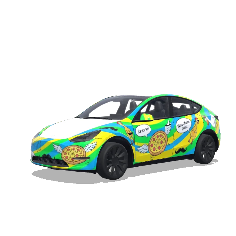 Tesla Model Y custom wrap design