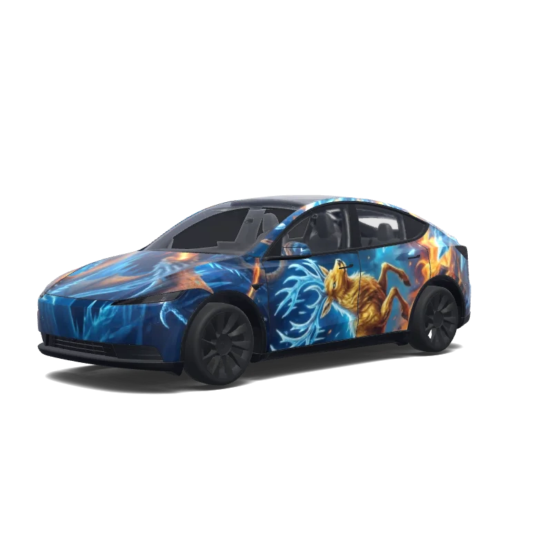 Tesla Model Y (2025+ Standard) tilpasset wrap-design
