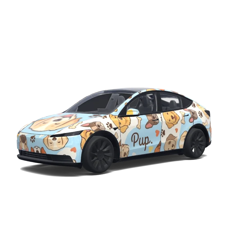 Tesla Model Y (2025+ Standard) tilpasset wrap-design