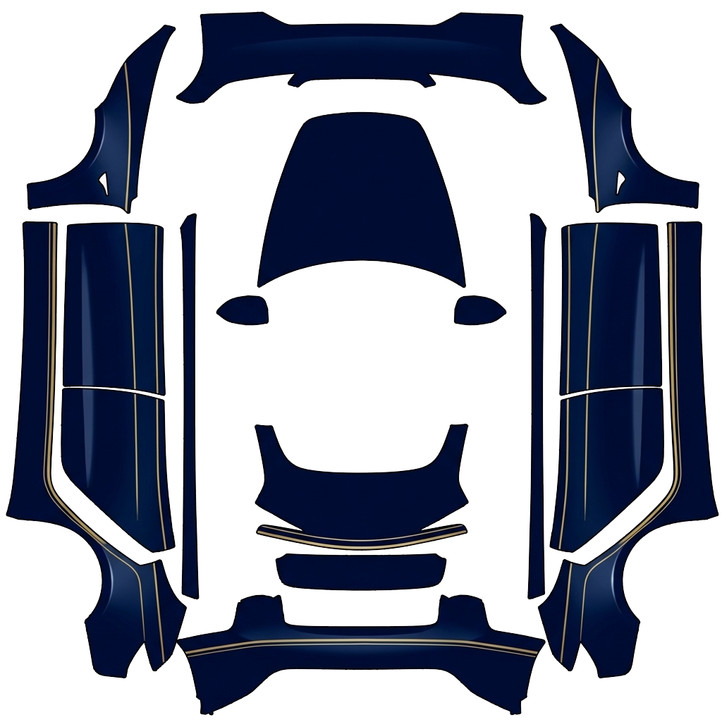 Model 3 Wrap Design - flat wrap PNG for Model 3 (2024+ Performance) Paint Shop