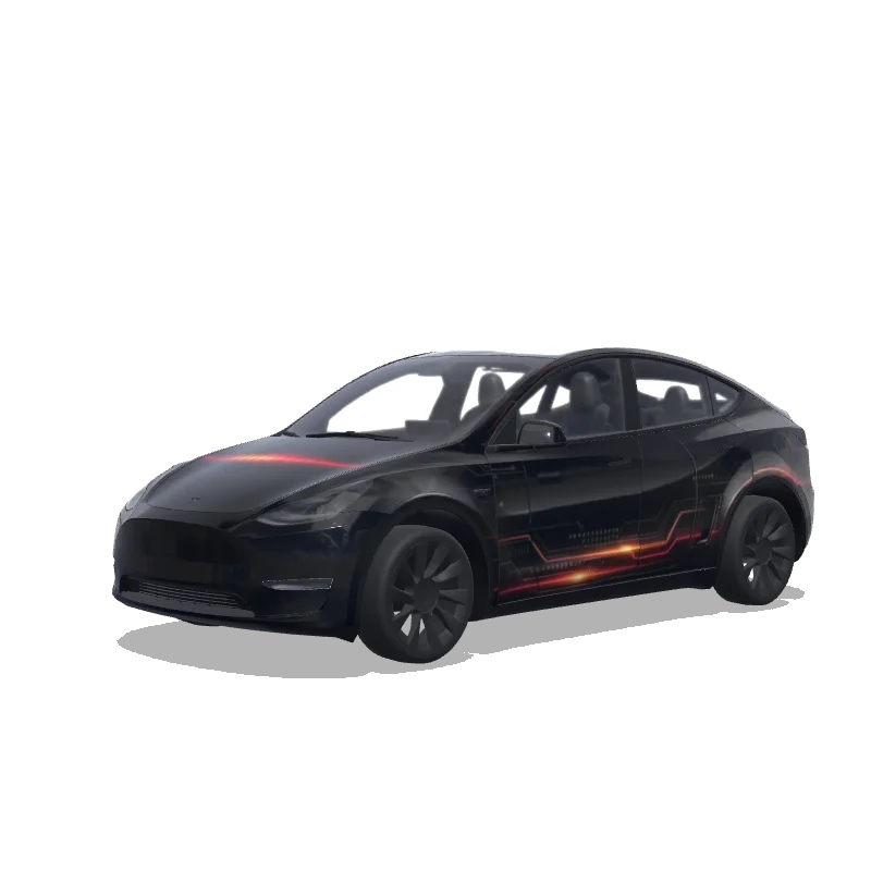 Tesla Model Y tilpasset wrap-design