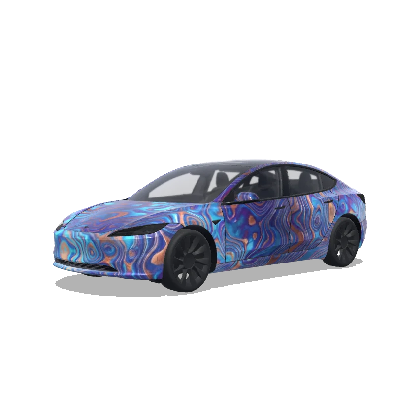 Tesla Model 3 (2024+ Standard/Premium) custom wrap design