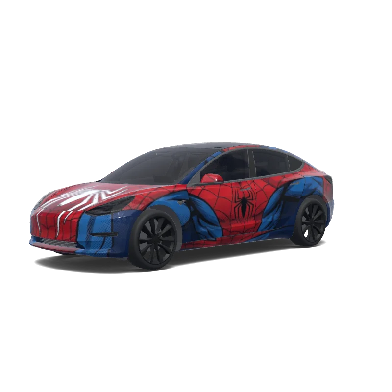 Tesla Model 3 anpassad wrap-design