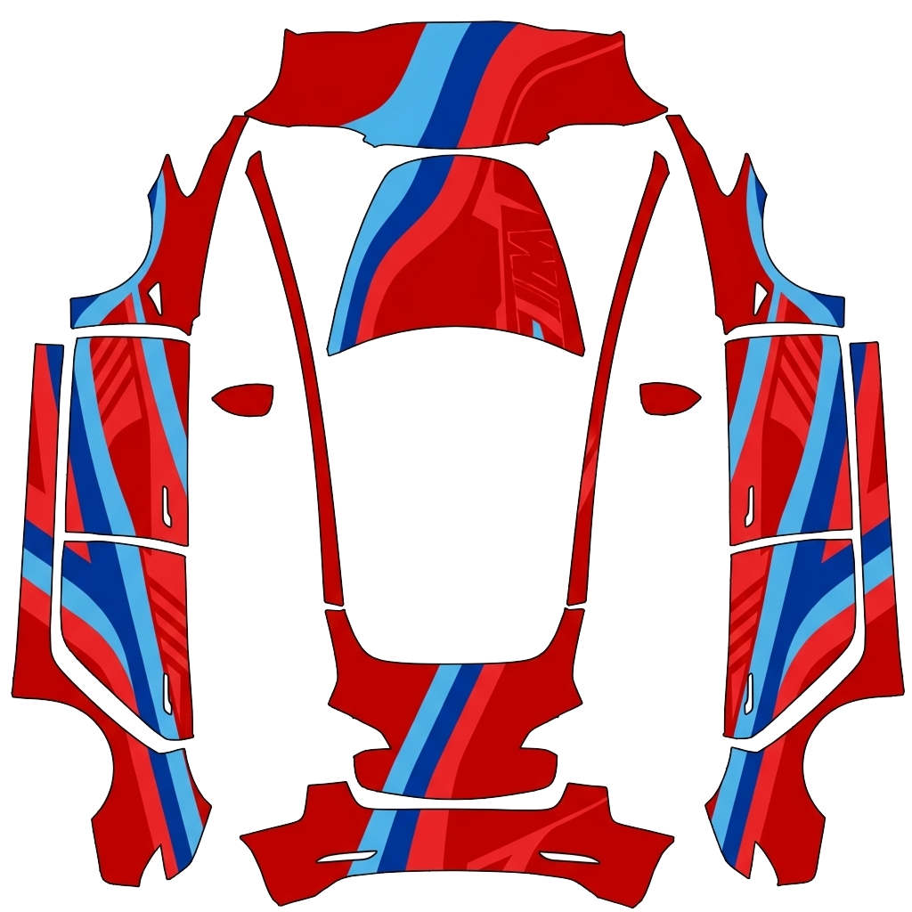 Model 3 Wrap Design - flat wrap PNG for Model 3 Paint Shop