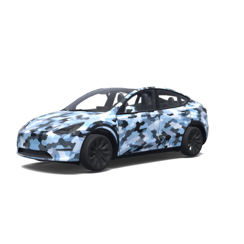 Tesla Model Y tilpasset wrap-design