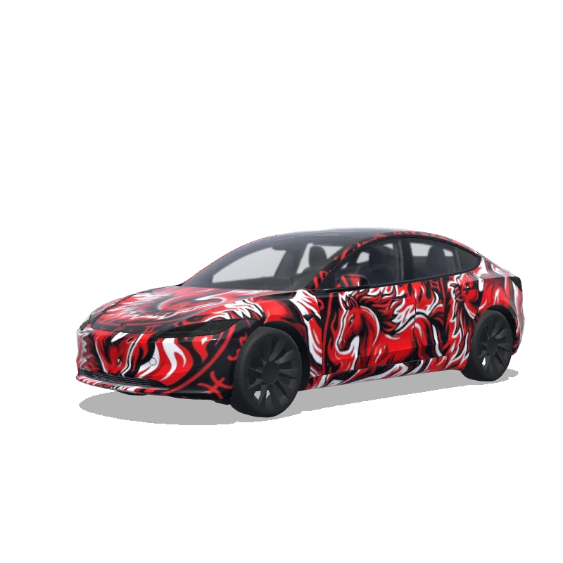 Tesla Model 3 (2024+ Standard/Premium) custom wrap design