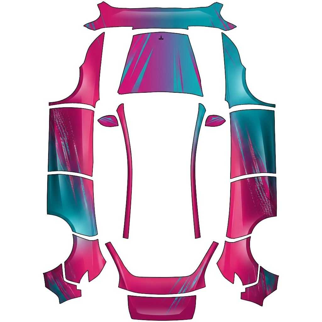 Girly - flat wrap PNG for Model Y (2025+ Standard) Paint Shop