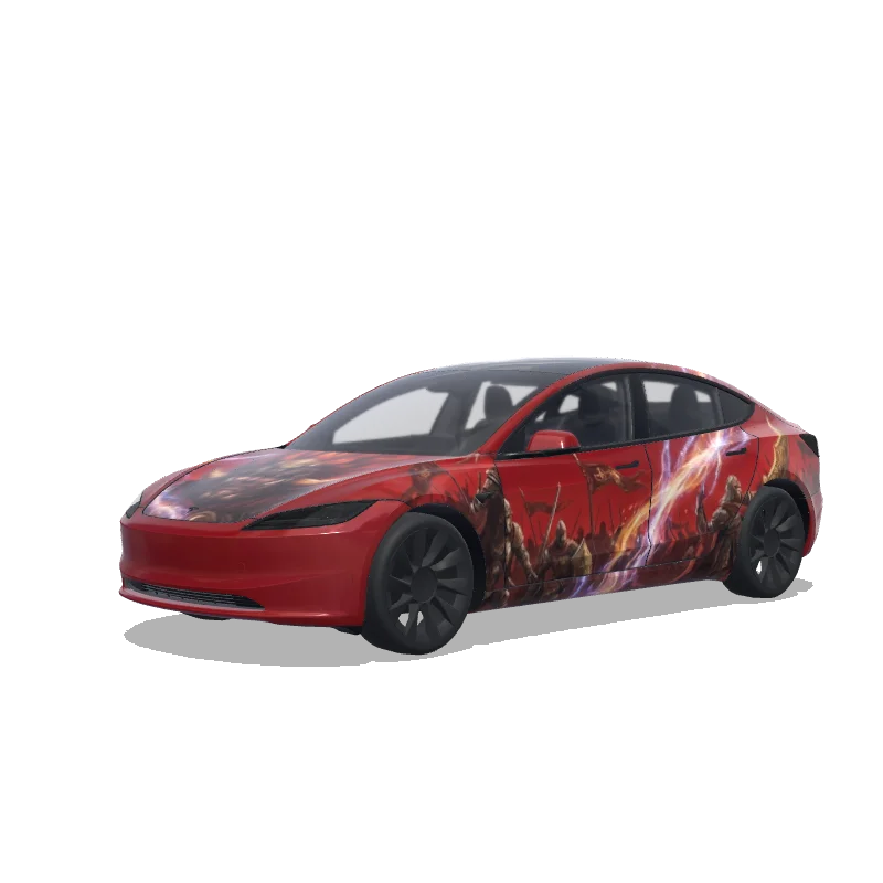 Tesla Model 3 (2024+ Standard/Premium) custom wrap design