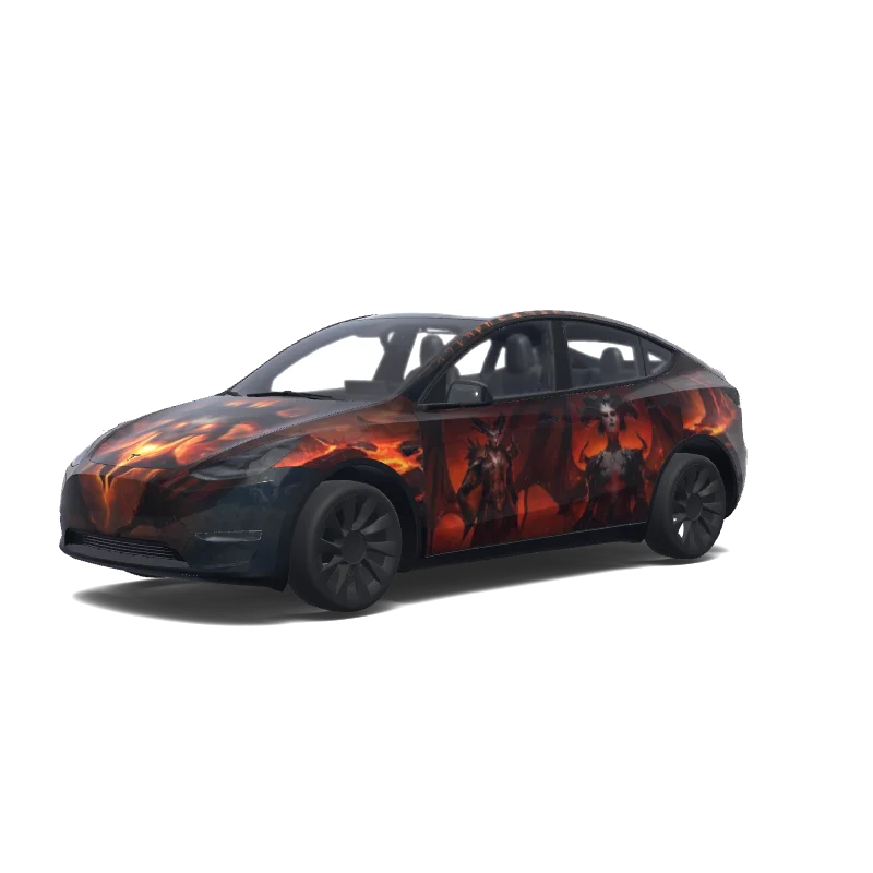 Design wrapping personalizzato Tesla Model Y