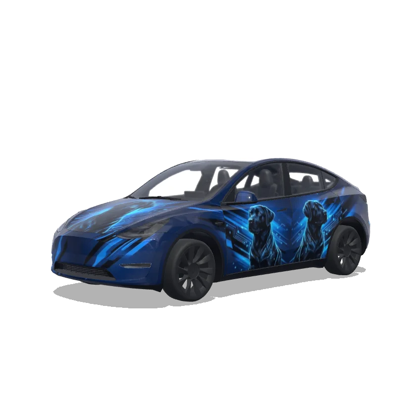Tesla Model Y custom wrap design