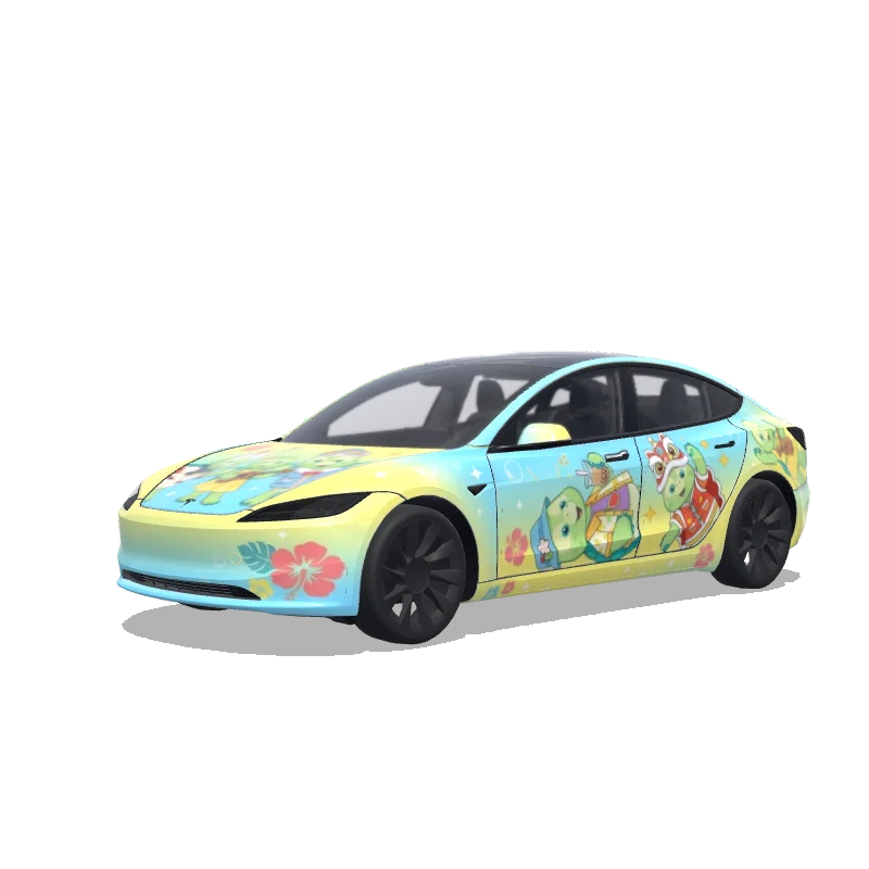 Tesla Model 3 (2024+ Standard/Premium) custom wrap design