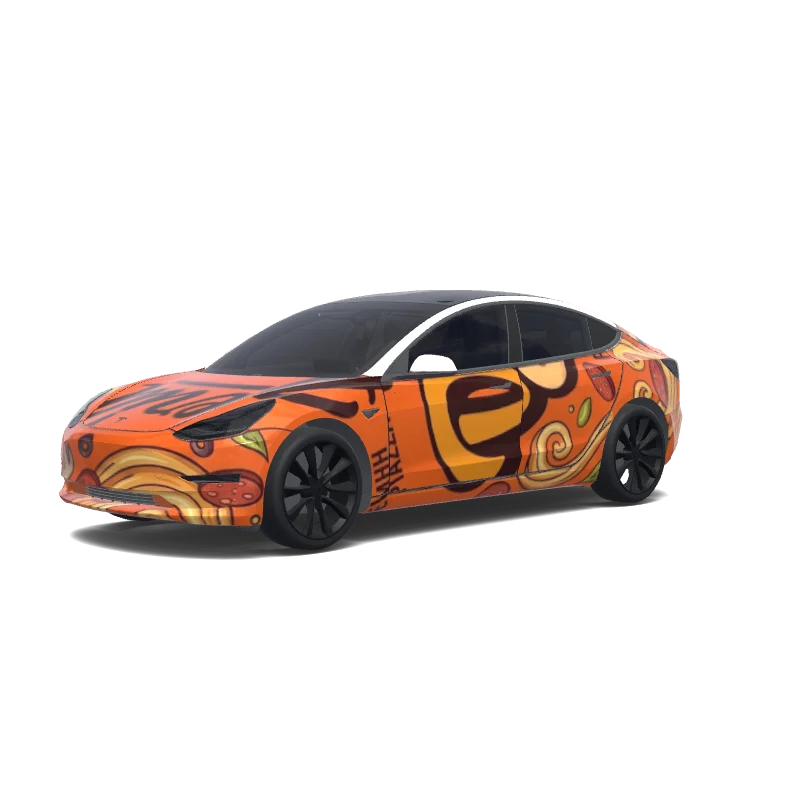 Tesla Model 3 custom wrap design