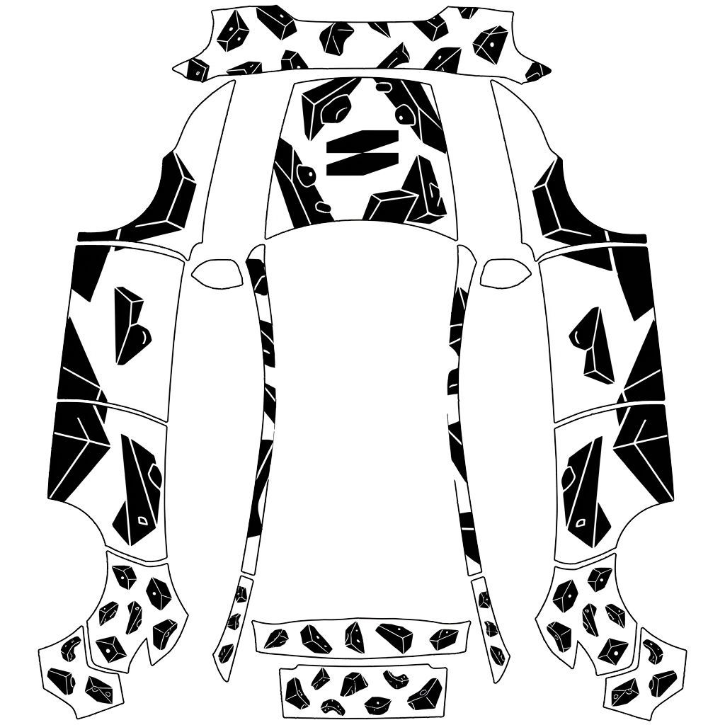 Model Y-folieringsdesign - flat wrap PNG for Model Y (2025+ Premium) Paint Shop