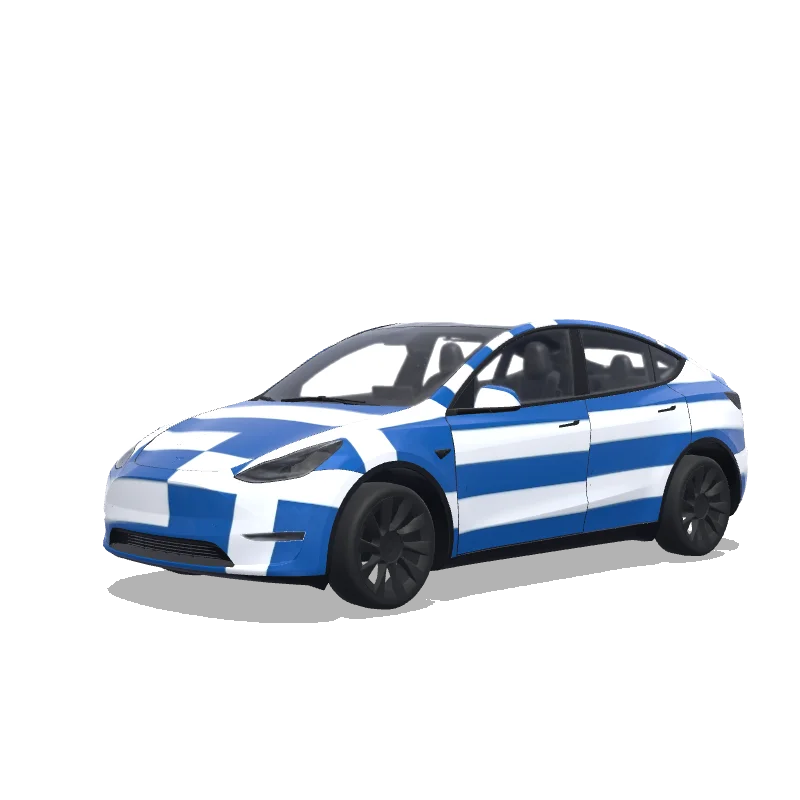 Tesla Model Y custom wrap design