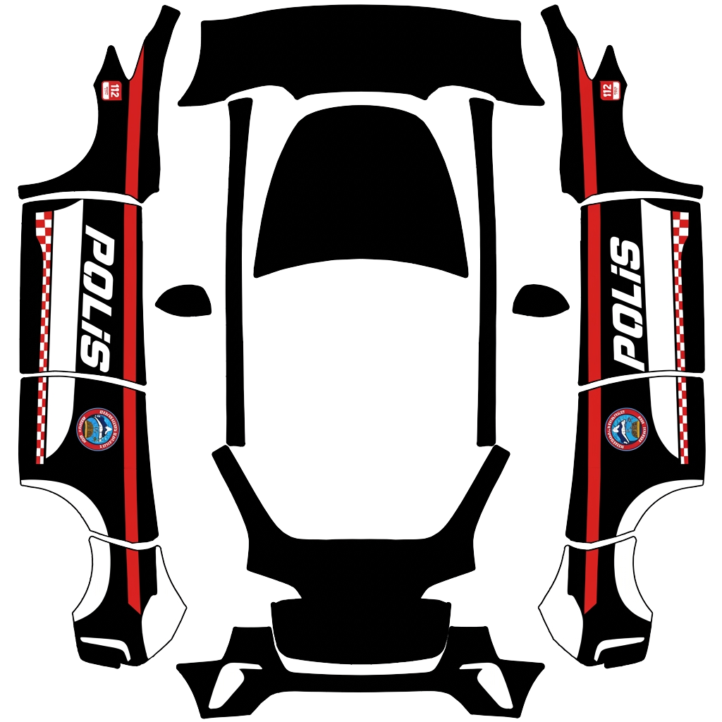 Design de covering pour Model Y - flat wrap PNG for Model Y Paint Shop