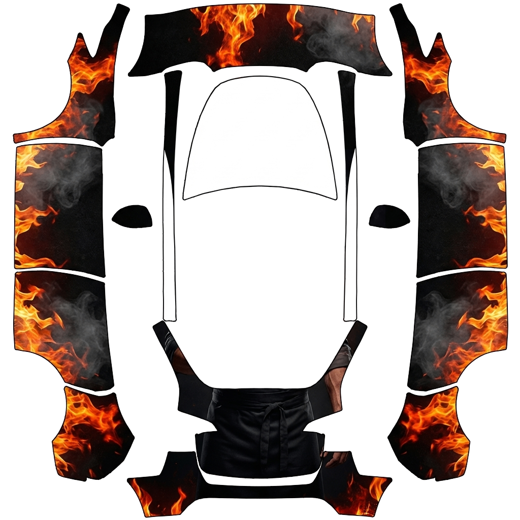 Model Y Wrap Design - flat wrap PNG for Model Y Paint Shop