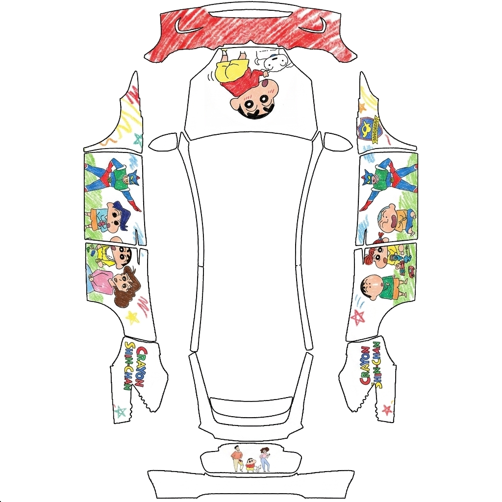 Diseño de vinilo para Model X - flat wrap PNG for Model X (2021+) Paint Shop