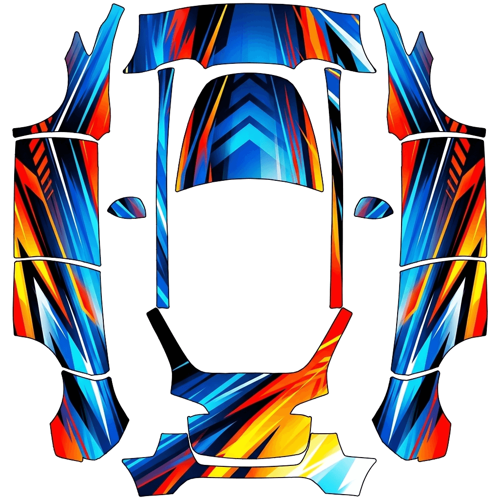 Model Y Wrap Design - flat wrap PNG for Model Y Paint Shop