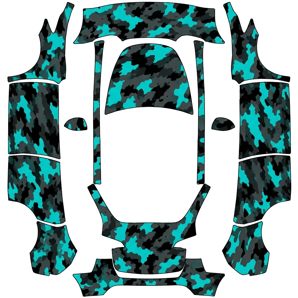 Model Y-folieringsdesign - flat wrap PNG for Model Y Paint Shop