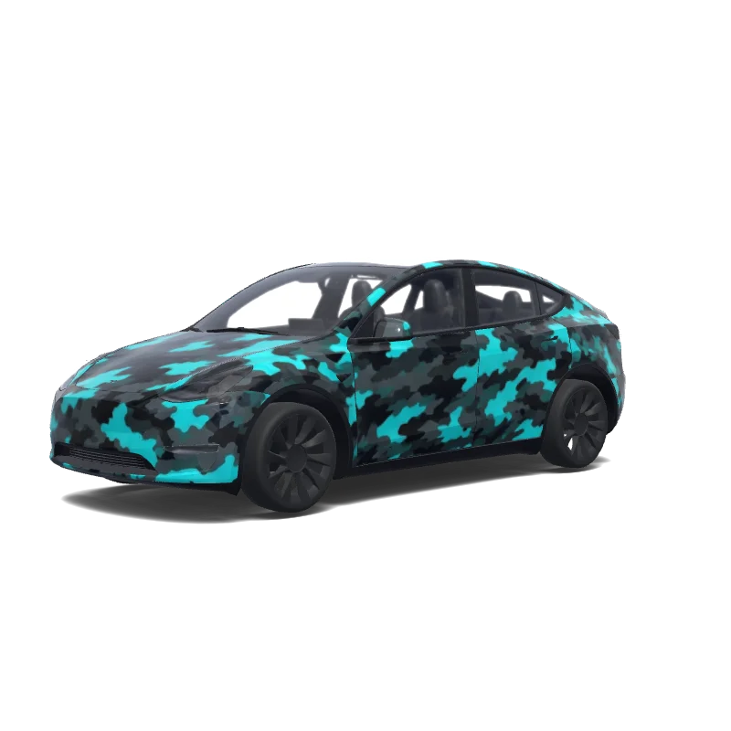 Tesla Model Y custom wrap design