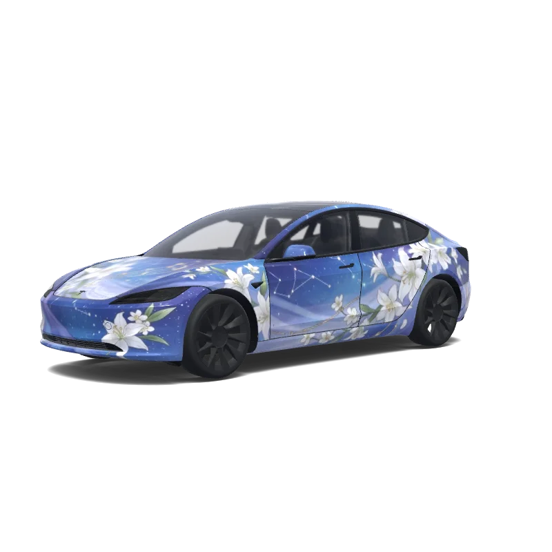 Tesla Model 3 (2024+ Standard/Premium) custom wrap design