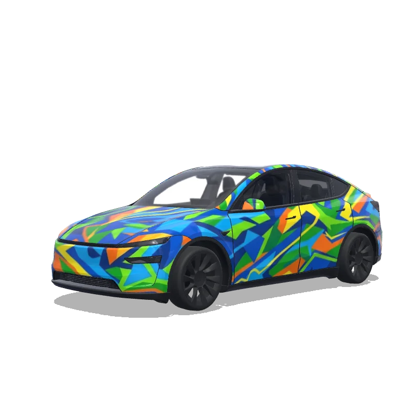 Tesla Model Y (2025+ Performance) anpassad wrap-design