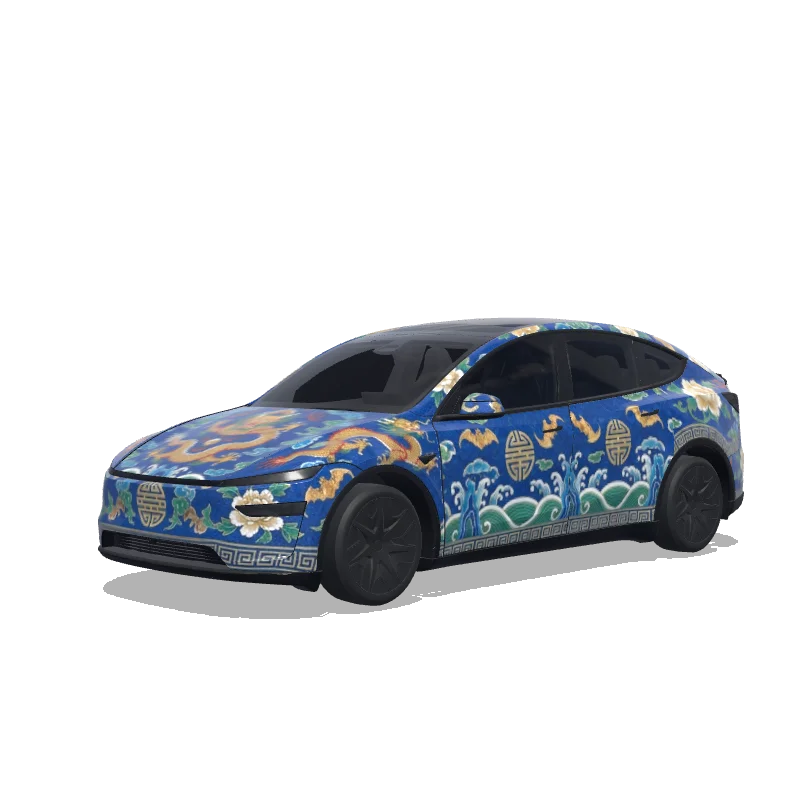 Tesla Model Y L custom wrap design