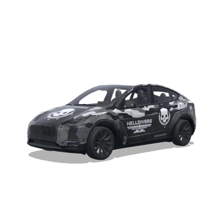 Tesla Model Y custom wrap design