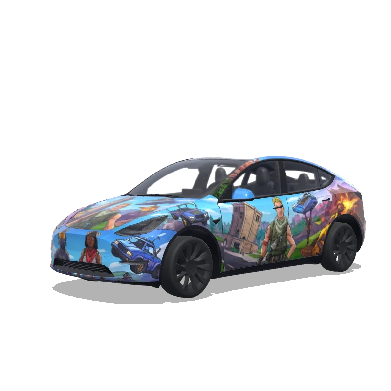Tesla Model Y custom wrap design