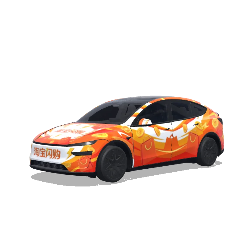 Tesla Model Y L custom wrap design