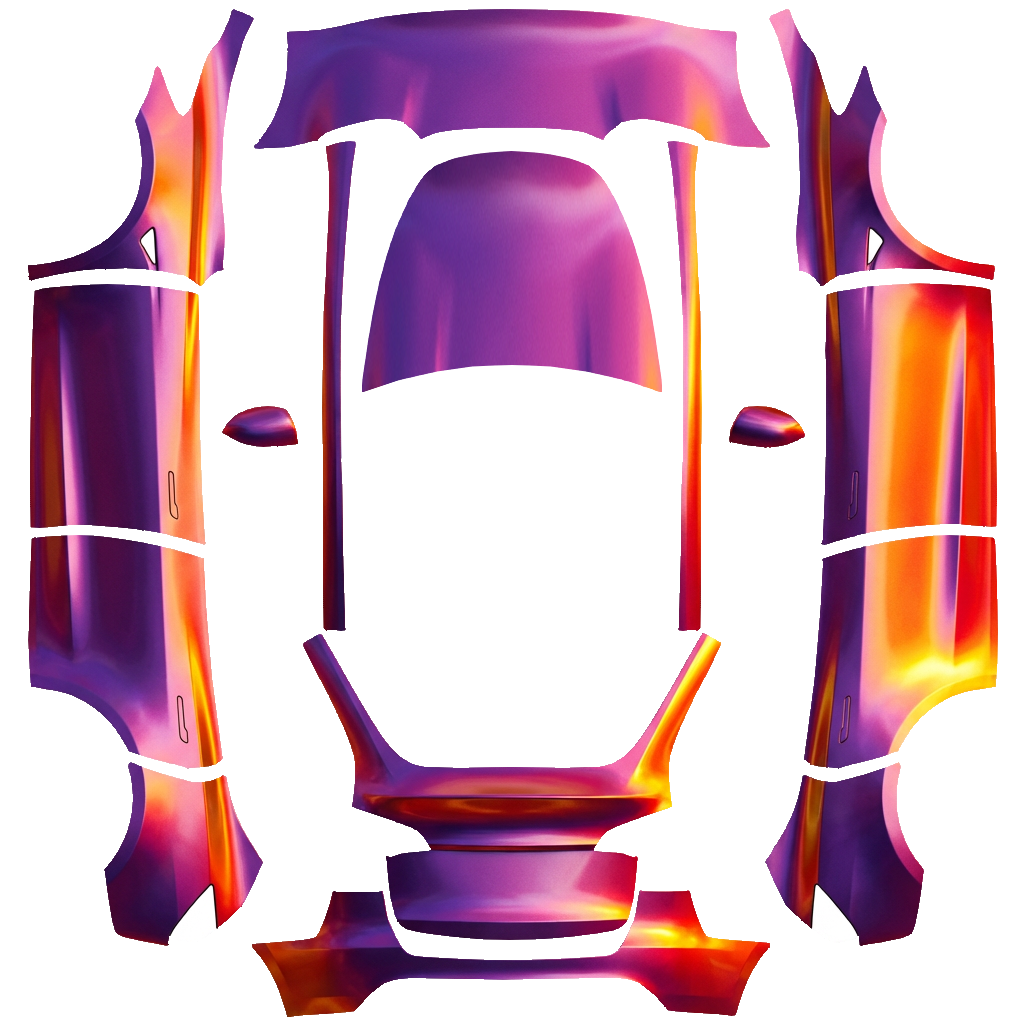 Hypershift - flat wrap PNG for Model Y Paint Shop