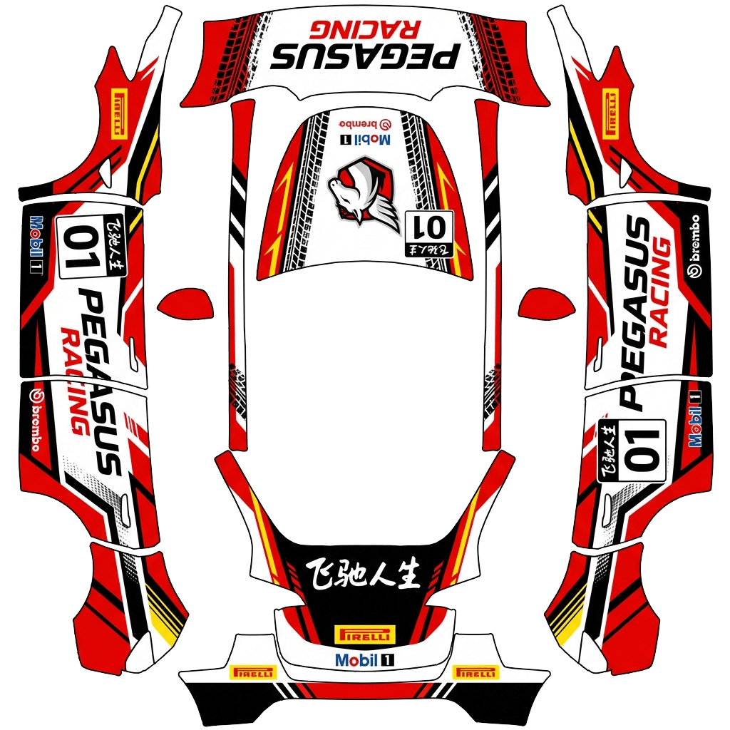 Model Y Wrap Design - flat wrap PNG for Model Y Paint Shop