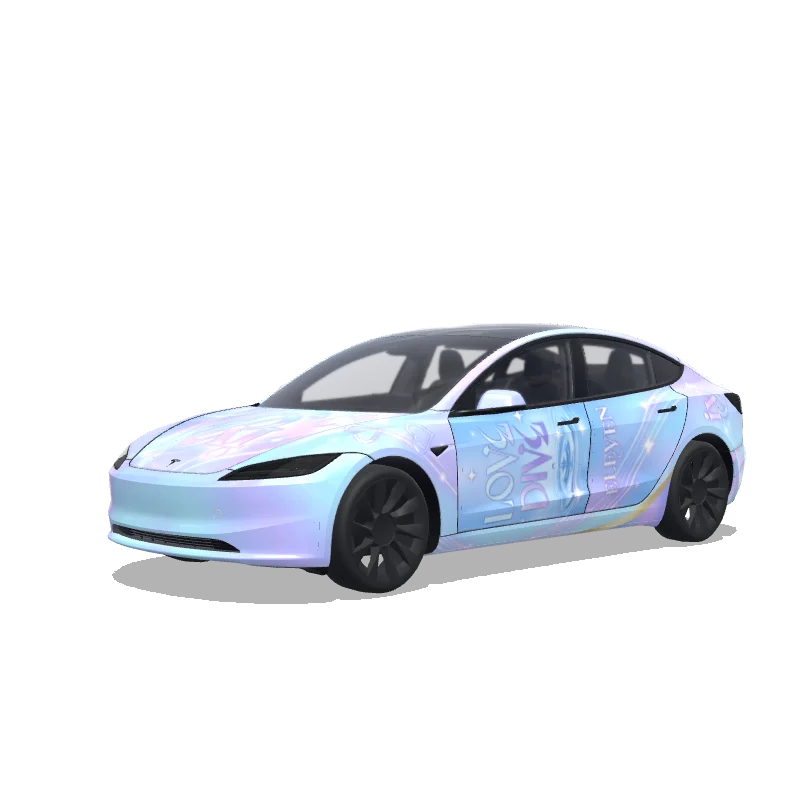Tesla Model 3 (2024+ Standard/Premium) custom wrap design