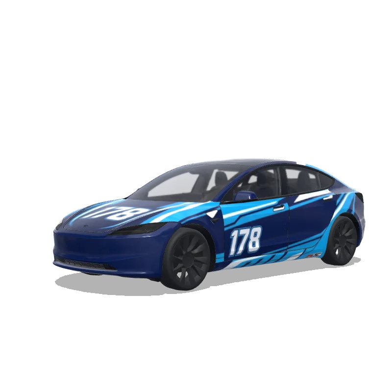 Tesla Model 3 (2024+ Standard/Premium) custom wrap design