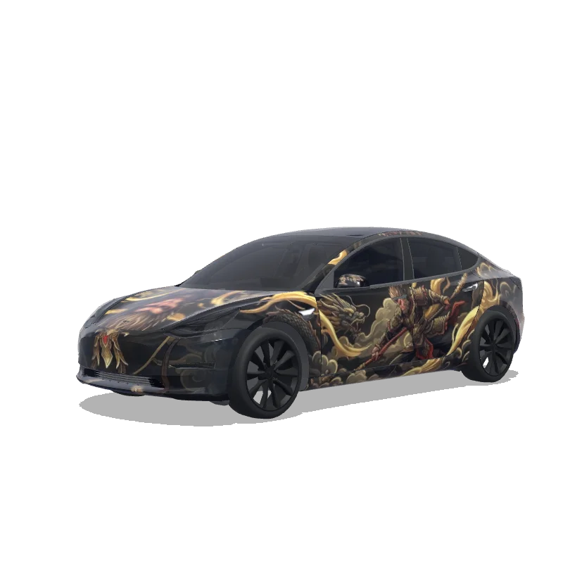 wukong from black myth - Tesla Model 3 wrap