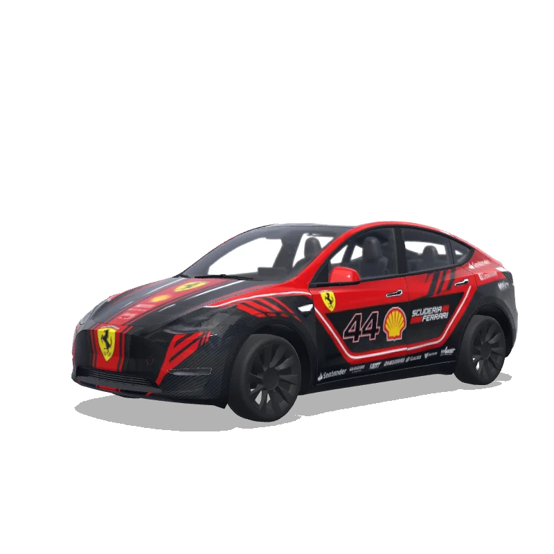 Racing Model Y wrap, 3D Paint Shop preview