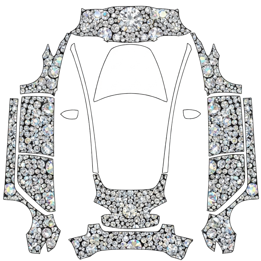 Model 3-folieringsdesign - flat wrap PNG for Model 3 Paint Shop