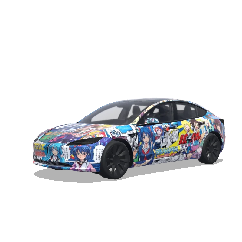 Tesla Model 3 (2024+ Standard/Premium) custom wrap design