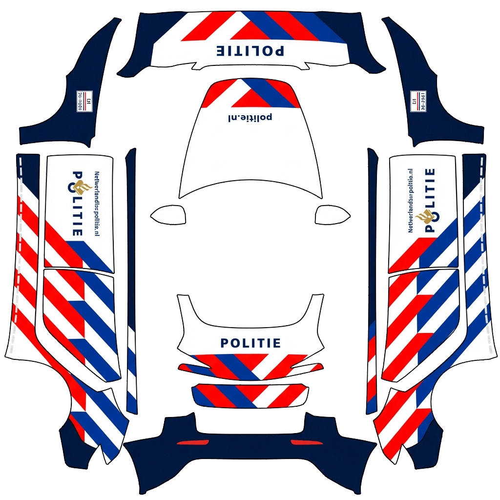 Model 3 Wrap Design - flat wrap PNG for Model 3 (2024+ Standard/Premium) Paint Shop