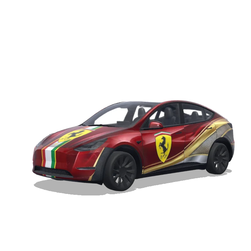 Tesla Model Y custom wrap design