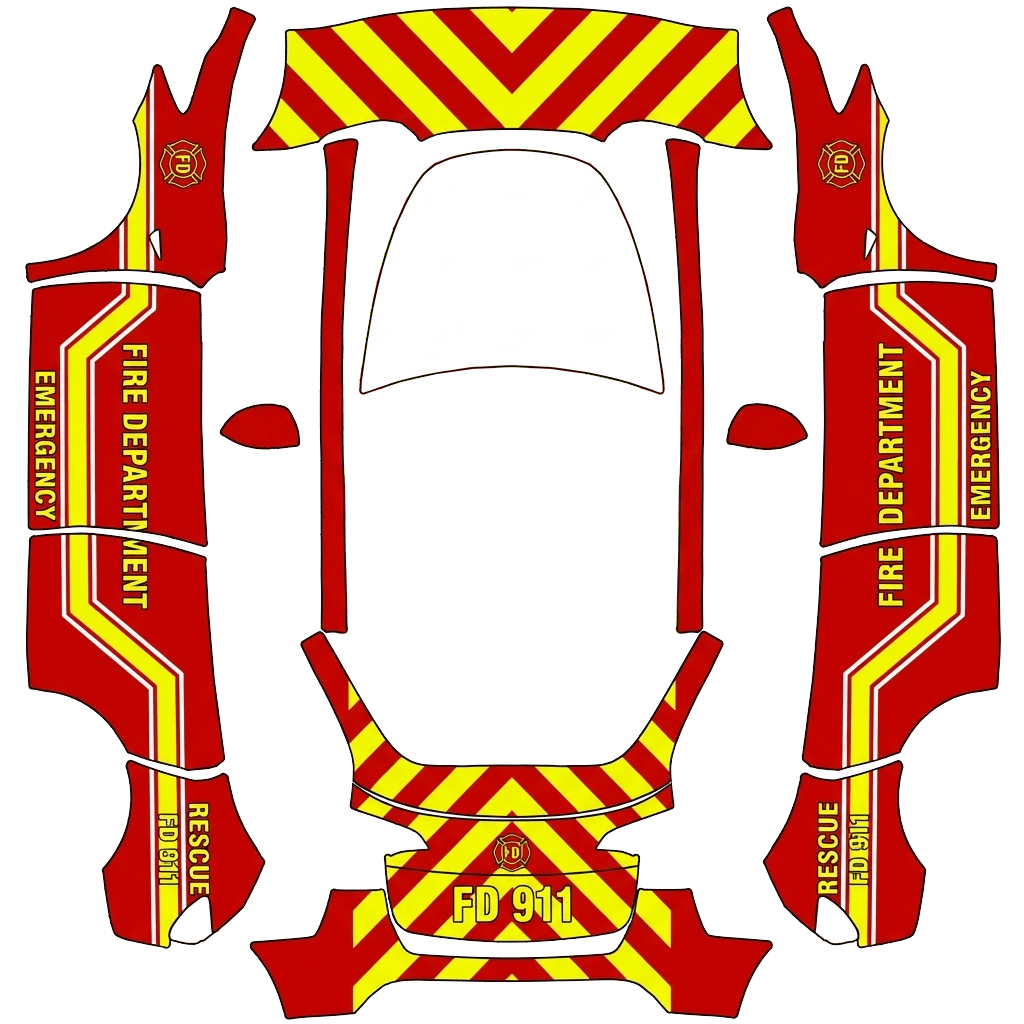 Model Y Folierungsdesign - flat wrap PNG for Model Y Paint Shop