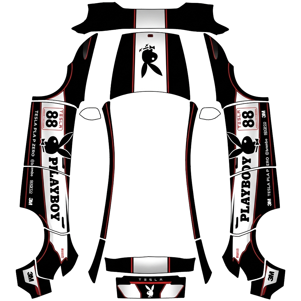 Model Y Wrap Design - flat wrap PNG for Model Y (2025+ Premium) Paint Shop