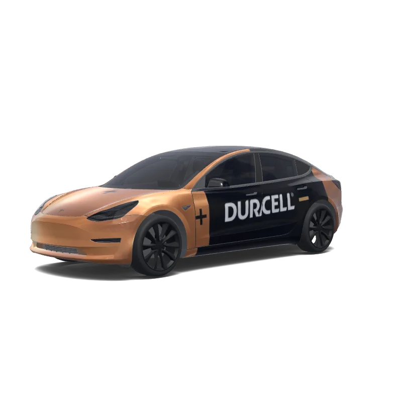 Tesla Model 3 anpassad wrap-design