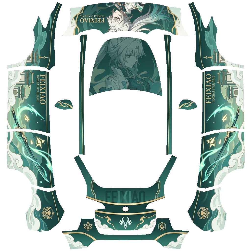 Model Y Wrap Design - flat wrap PNG for Model Y Paint Shop