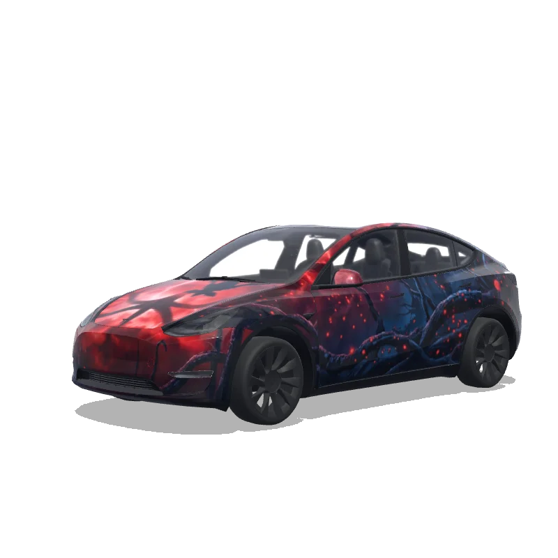 Tesla Model Y custom wrap design
