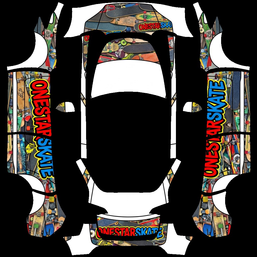 Model Y Design - flat wrap PNG for Model Y Paint Shop
