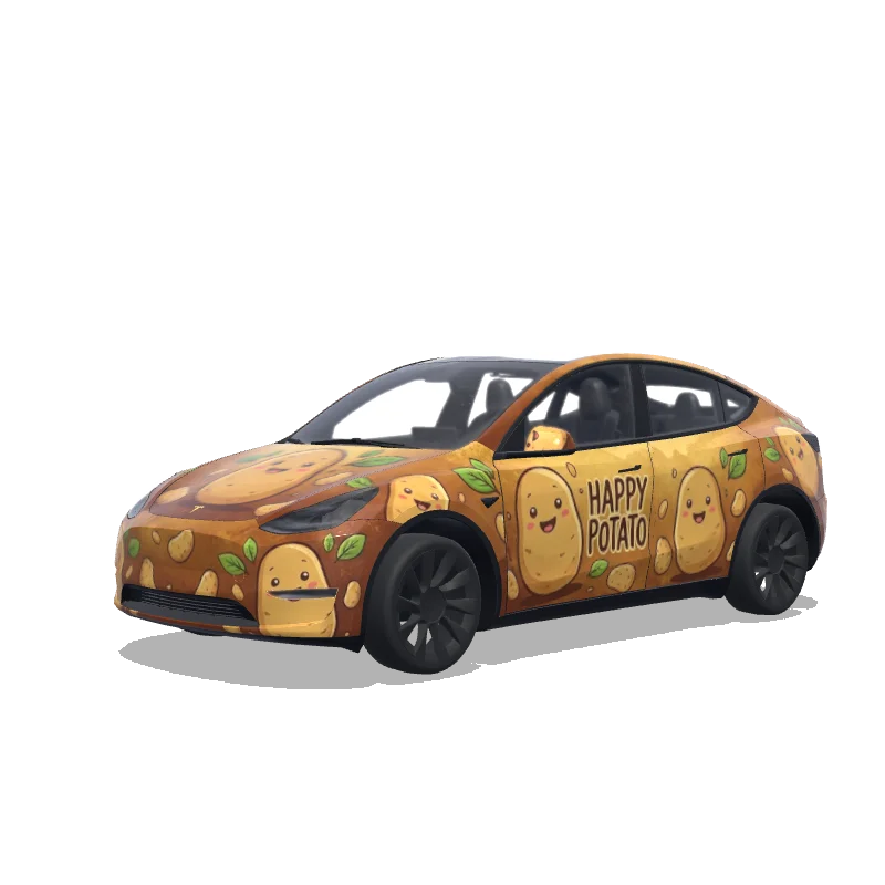Tesla Model Y custom wrap design