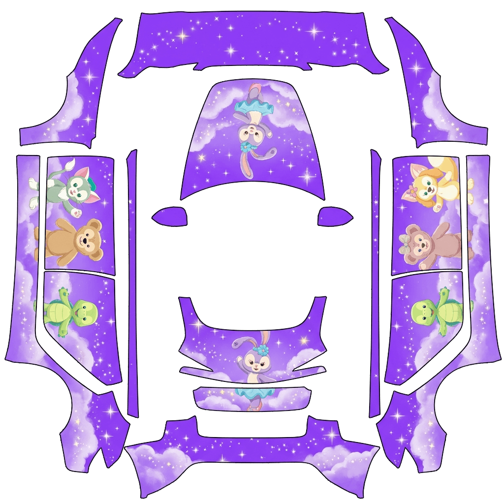 Model 3 Wrap Design - flat wrap PNG for Model 3 (2024+ Standard/Premium) Paint Shop